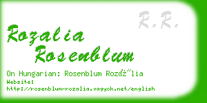rozalia rosenblum business card